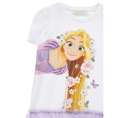 Picture of Monnalisa Girls Rapunzel Dress - White Lilac