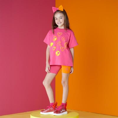 Picture of A Dee Marnie Love Hearts  Block Heart Cycling Shorts Set - Hot Pink 