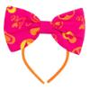Picture of  A Dee Mina Love Hearts AOP Print Big Bow Headband - Hot Pink