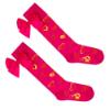 Picture of A Dee Mairi Love Hearts  Print Knee Sock - Hot Pink