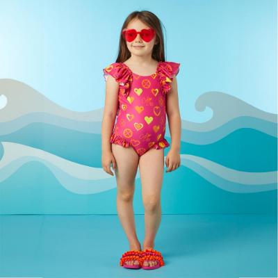 Picture of A Dee Dori Love Hearts  Block Heart Print Swimsuit - Hot Pink 