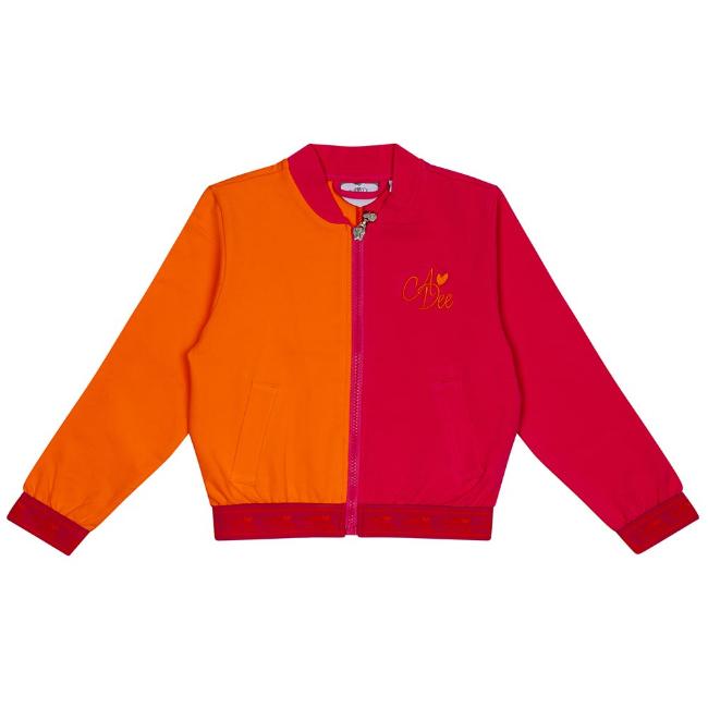 Picture of A Dee Mandy Love Hearts  Block Sweat Bomber - Hot Pink