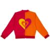 Picture of A Dee Mandy Love Hearts  Block Sweat Bomber - Hot Pink