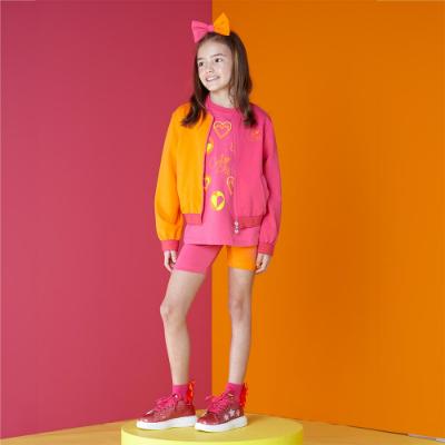 Picture of  A Dee Mandy Love Hearts  Block Sweat Bomber - Hot Pink
