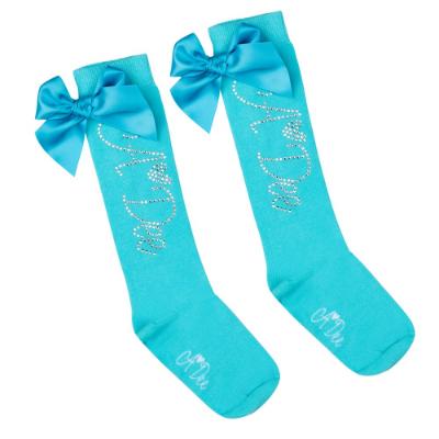Picture of A Dee Olsen Ocean Pearl Bow Knee Sock - Aruba Blue