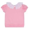 Picture of A Dee Linda Chic Chevron Broderie Anglaise Sweat Shorts Set - Pink Fairy