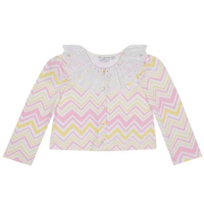 Picture of A Dee Lucy Chic Chevron Print Cardigan - Bright White