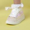 Picture of A Dee Jazzy Chic Chevron High Top Canvas Trainers - Pink Fairy