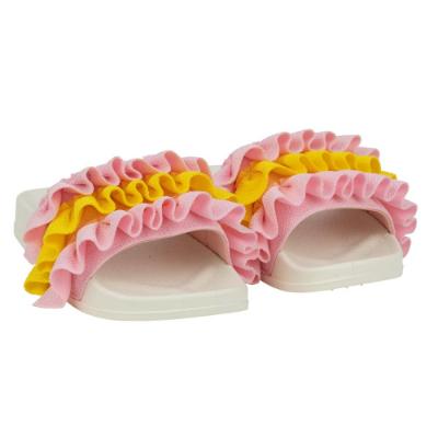 Picture of A Dee Frilly Chic Chevron Triple Frill Slider - Pink Fairy