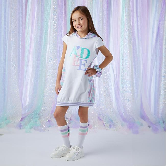 Picture of  A Dee Nadia Popping Pastels Hoodie Sweat Dress - Lilac 