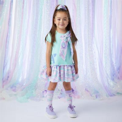 Picture of A Dee Norah Popping Pastels Bow Sweat Dress - Miami Mint