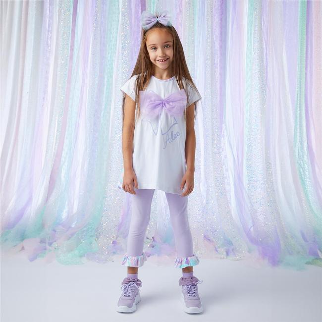 Picture of  A Dee Naomi Popping Pastels Bow Artwork Legging Set - Lilac