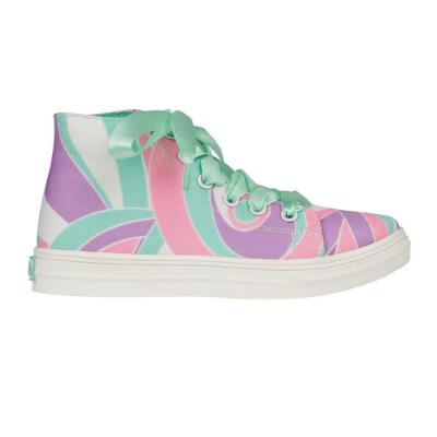 Picture of  A Dee Jazzy Popping Pastels High Top Canvas Trainers - Lilac