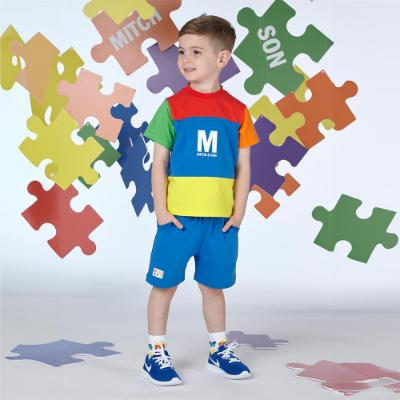 Picture of Mitch & Son Primary Puzzles Viggo Colour Block T-shirt - Multi