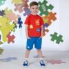 Picture of Mitch & Son Primary Puzzles Vian Sweat Shorts - Bright Blue