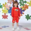 Picture of Mitch & Son Primary Puzzles Vance Hoody Shorts Set - Bright Red