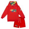 Picture of Mitch & Son Primary Puzzles Vance Hoody Shorts Set - Bright Red