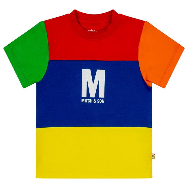 Picture of Mitch & Son Primary Puzzles Viggo Colour Block T-shirt - Multi