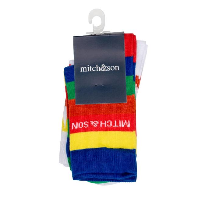 Picture of Mitch & Son Primary Puzzles Vidal Socks 2 Pack - Multi