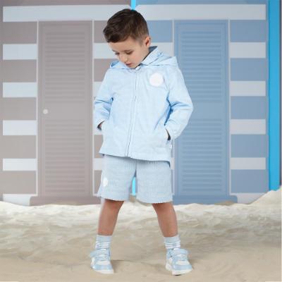 Picture of Mitch & Son Sandy Shores Ted AOP Hooded Jacket - Sky Blue
