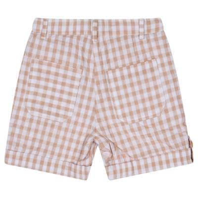 Picture of Mitch & Son Sandy Shores Tobias Gingham Shorts - Sand