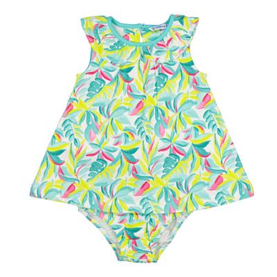 Picture of Mayoral Toddler Girls Tropical Dress Set - Turquoise