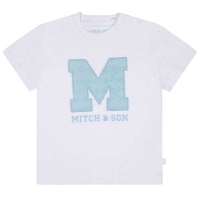 Picture of Mitch & Son Sandy Shores Thom Terry M Logo T-shirt - Bright White