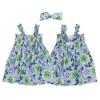 Picture of Mayoral Mini Girls Pineapple & Palm Dress & Headband Set - Blue