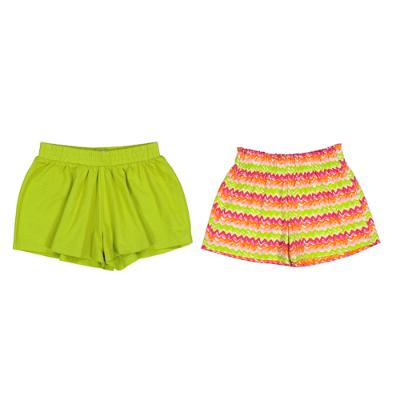 Picture of Mayoral Mini Girls 2 Pack Chevron Jersey Shorts - Green