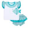 Picture of Little A Khloe Little Fish Jam Pant Set - Bright White