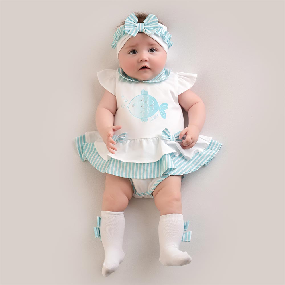 Youngland Infant Girls Blue & White Plaid Fish Dress 2 Piece Sundress 18m -  Walmart.com