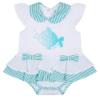 Picture of Little A Kirsty Little Fish Romper - Bright White