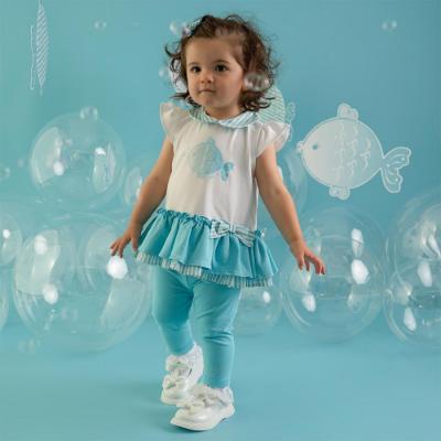Picture of Little A Kyle Little Fish Tunic & Legging Set - Bright White