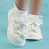 Picture of Little A Beau Double Bow T Bar Shoe  - Bright White