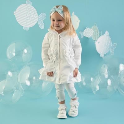 Picture of Little A Jillie Little Fish Summer Jacket With Frills - Bright White