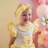 Picture of Little A Jazzy Pastel Hearts Jam Pant Set - Lemon Cake