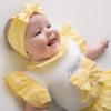 Picture of Little A Jazzy Pastel Hearts Jam Pant Set - Lemon Cake