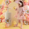 Picture of Little A Jillie Pastel Hearts Summer Jacket With Frills - Pink Fairy