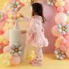 Picture of Little A Jillie Pastel Hearts Summer Jacket With Frills - Pink Fairy