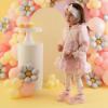 Picture of Little A Jillie Pastel Hearts Summer Jacket With Frills - Pink Fairy
