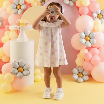 Picture of Little A Joanie Pastel Hearts Print Dress - Bright White