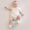 Picture of Little A Joly Pastel Hearts Broderie Anglais Romper - Bright White