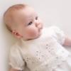 Picture of Little A Joly Pastel Hearts Broderie Anglais Romper - Bright White