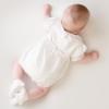 Picture of Little A Joly Pastel Hearts Broderie Anglais Romper - Bright White