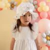 Picture of Little A Juniper Pastel Hearts Broderie Anglais Dress - Bright White