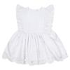 Picture of Little A Juniper Pastel Hearts Broderie Anglais Dress - Bright White