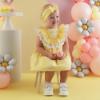 Picture of Little A Josephine Pastel Hearts Poplin Dress - Lemon Cake