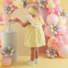 Picture of Little A Josephine Pastel Hearts Poplin Dress - Lemon Cake