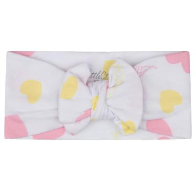 Picture of Little A Jeanie Pastel Hearts Print Headband - Bright White