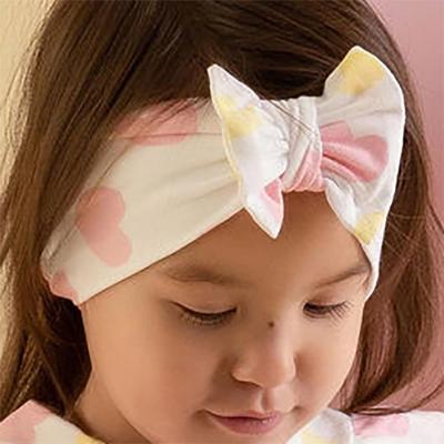 Picture of Little A Jeanie Pastel Hearts Print Headband - Bright White